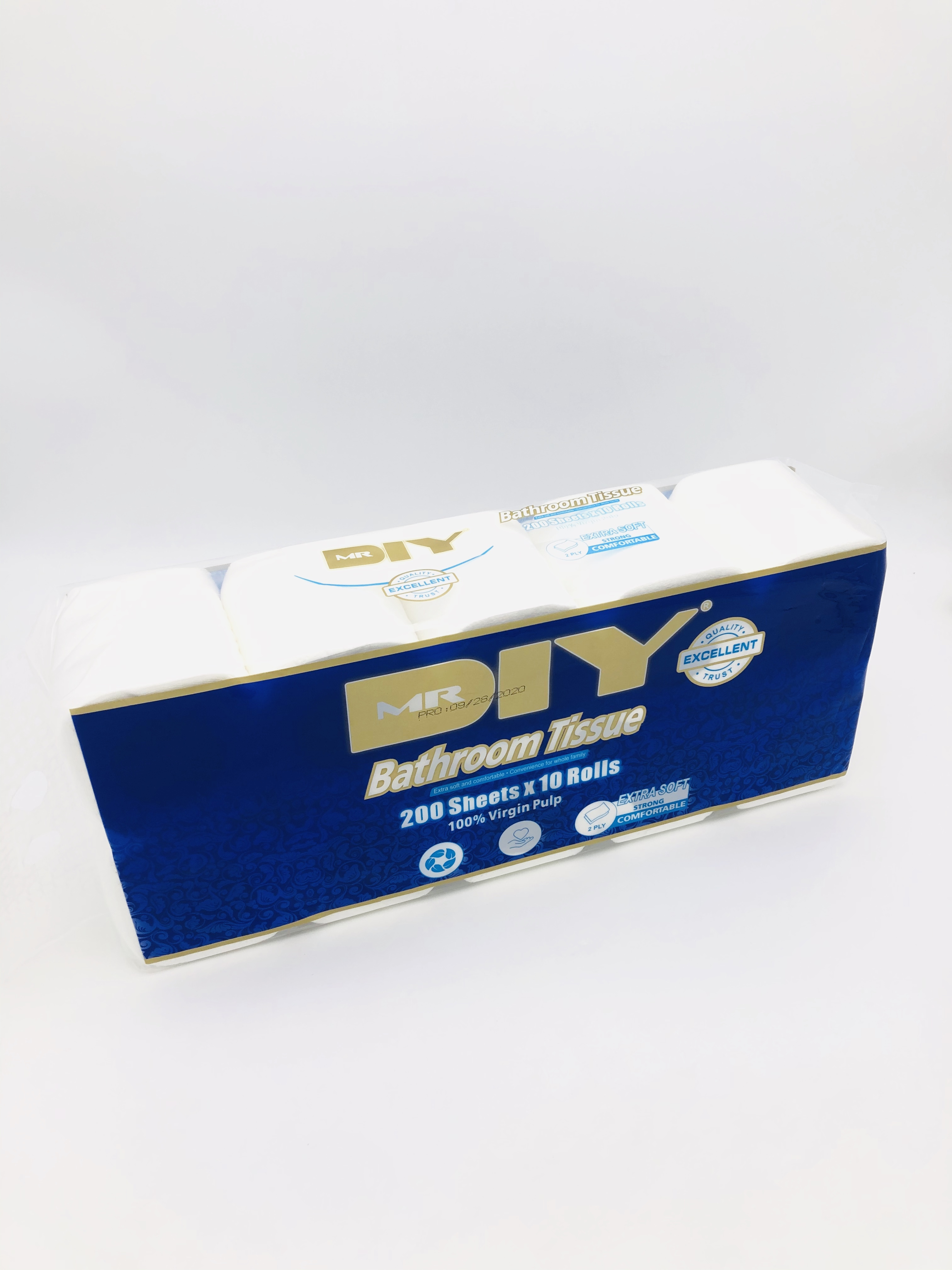 Factory Outlet Biodegradable 2ply & 3ply Bathroom Toilet Paper Made with Raw Wood Pulp in Bulk