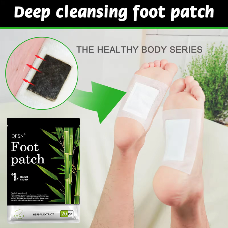 factory best selling products made in china bamboo vinegar bamboo ginger detox slim foot patch