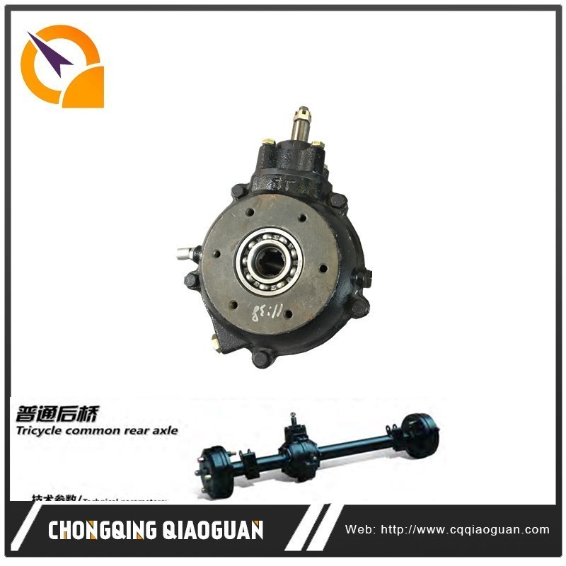 wholesales cheap gasoline tricycle parts normal rear axle 11:38 speed ratio differential for sale