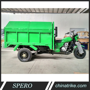 China Hot Customized Garbage Tricycle 3 Wheel Motorcycle With Trash Can Dump Truck, ZONGSHEN LIFAN ENGINE