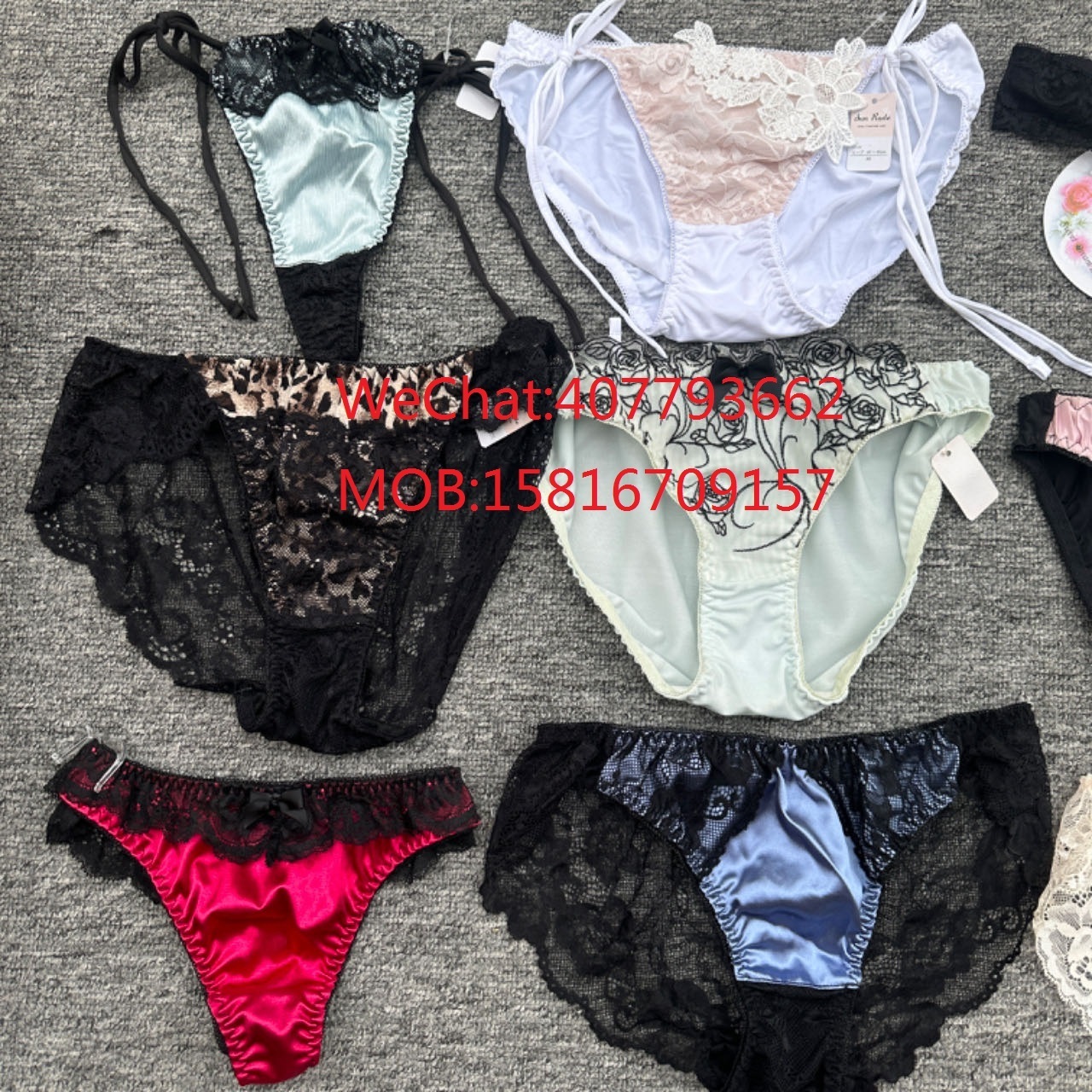 Mixed Style Japanese Outer Single Underwear Women's Lace Panties Sexy Low Waist Briefs Africa Turkey Venezuela