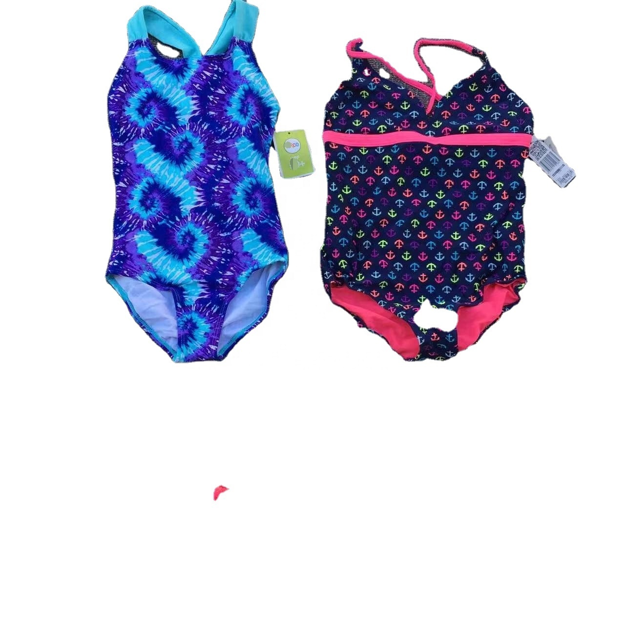 Wholesale  New Custom Kids Swim Wear Bodysuit Cross Back Quick Dry One-Piece Girls Baby Swimsuit South Korea Turkey Togo