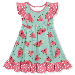 sweet Girl Pearl Dress Angel-Sleeve Dress for kids summer