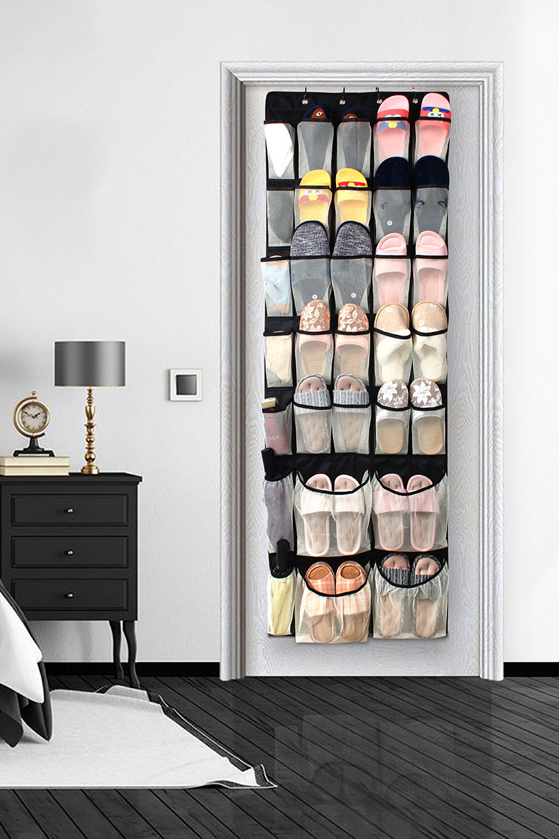 Large Capacity Shoe Organizer Over the Door Hanging Shoe Rack Door Shelf Hanger Holder