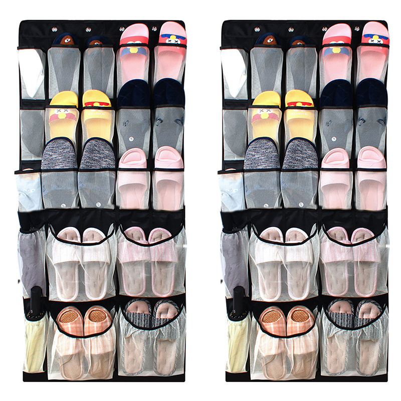 High quality large capacity 31 pockets Black Over the door Shoes Umbrella underwear hanging storage bag organiser organizer