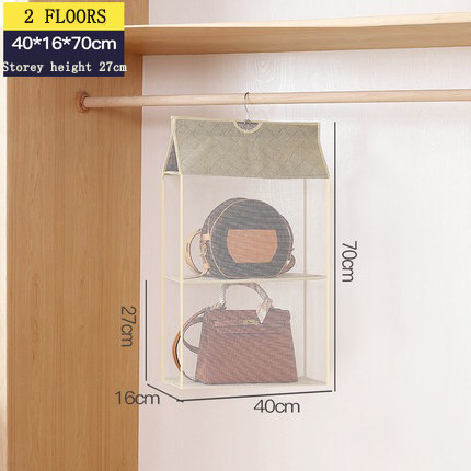 Household storage 6 Shelf hanging storage bag for handbag hanging mesh bag closet organizer dust cover bag organizer