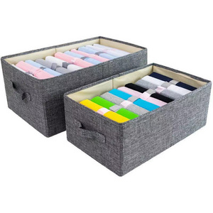 QN-0051 Custom LOGO clothes storage organizer organiser underwear  book magazine foldable wardrobe household drawer storage box