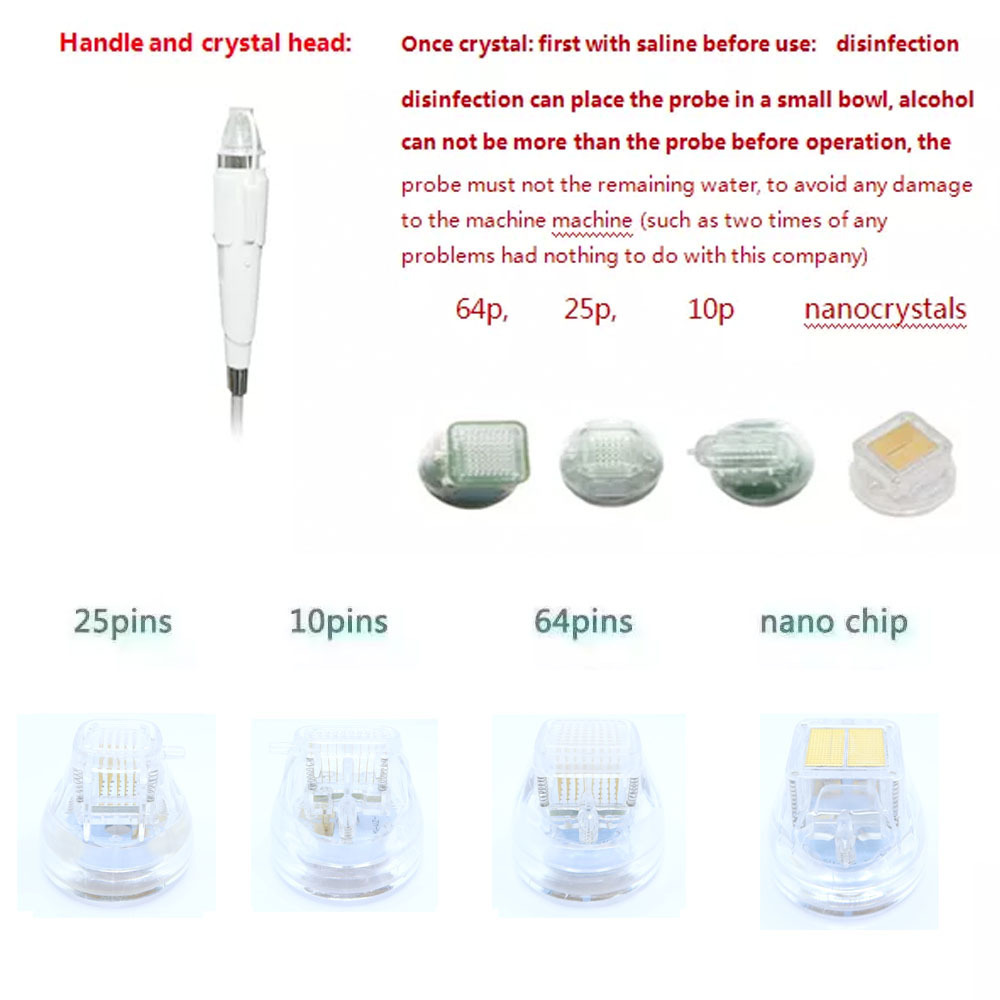 Vacumn Skin Tightening Radio Frequency Needle RF Microneedling Machine Fractional Microneedle Cartridges