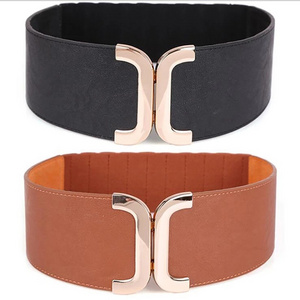 Black Brown Pu Leather Slimming Belts For Women Fashion Accessories Dresses Coats Ornament Wide Waist Belt Waistbands