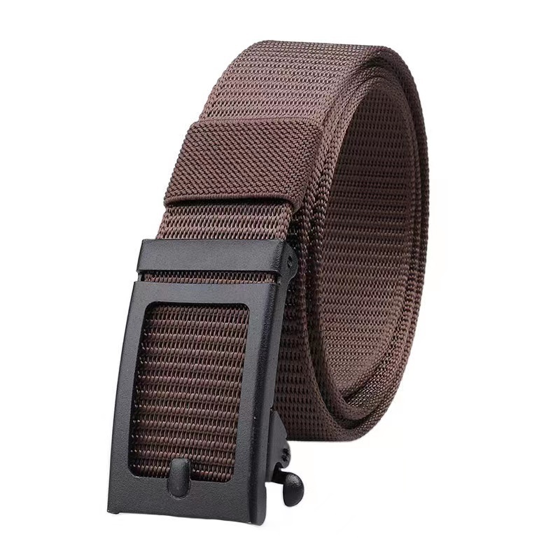 New Designer Canvas Belt For Men Adjustable Automatic Buckle Nylon Elastic Belt Outdoor Sport Weave Male Waist Fabric Belt