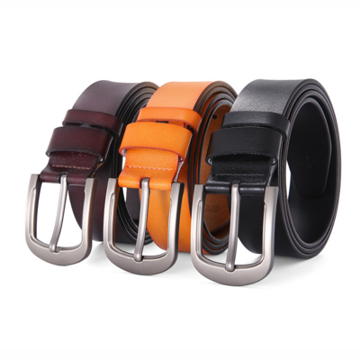 Factory Custom Luxury Famous Designer Alloy Genuine Leather Belts For Men Classic Brown Vintage Belt