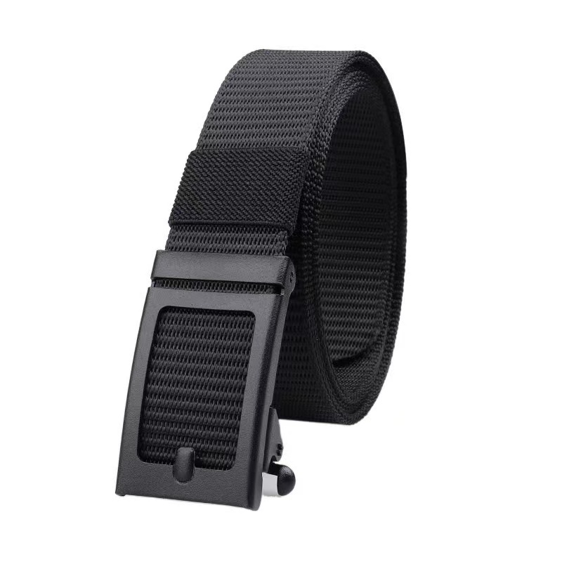 New Designer Canvas Belt For Men Adjustable Automatic Buckle Nylon Elastic Belt Outdoor Sport Weave Male Waist Fabric Belt