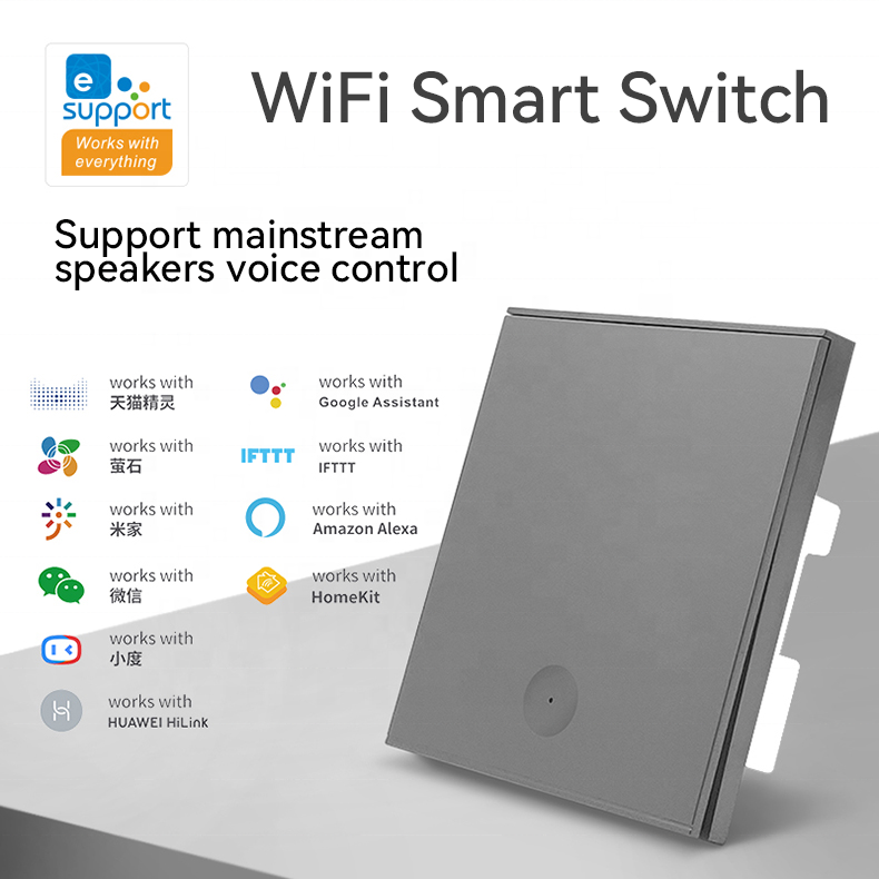 EU Standard Wi-Fi 2.4G 1/2/3 Gang ewelink Smart Switch Work with HomeKit IFTTT Google Alexa Voice Control Smart Wifi Wall Switch