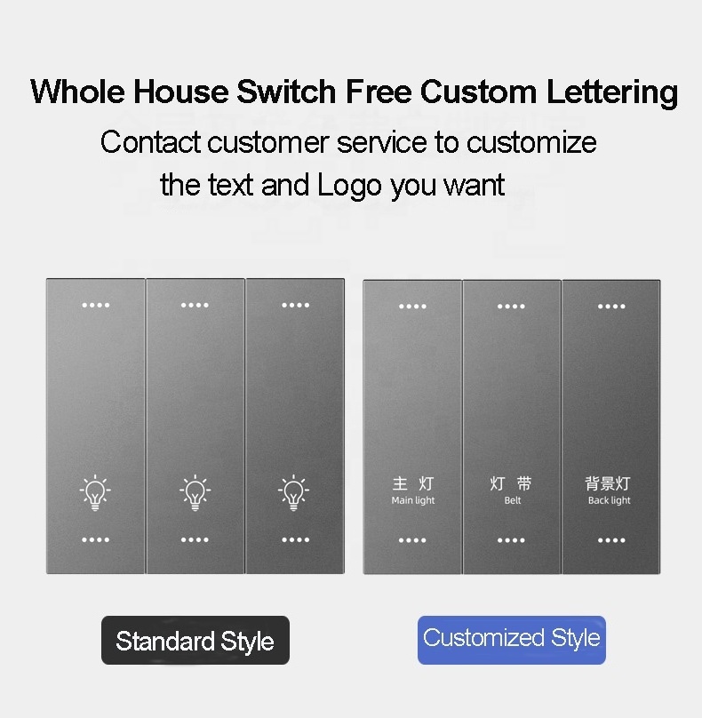 110-240V 1G/2G/3G/4G/6G zigbee hotel scene wall switch Smart voice control Alexa switch wireless remote tuya scene switch ZigBee