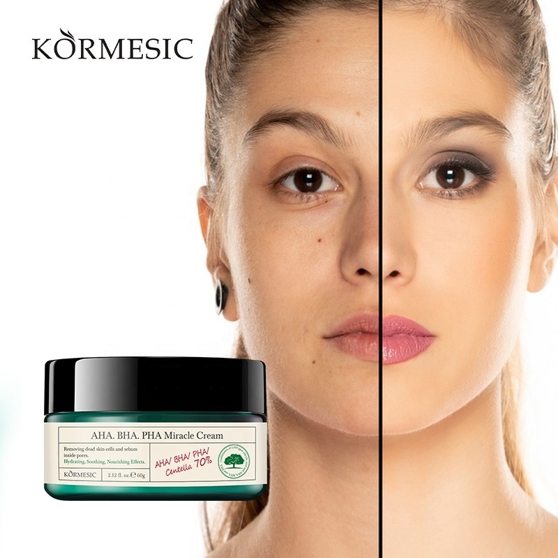 Private Label KORMESIC AHA BHA PHA MIRACLE CREAM Removing Dead Skin Cells and Sebum Inside Pores