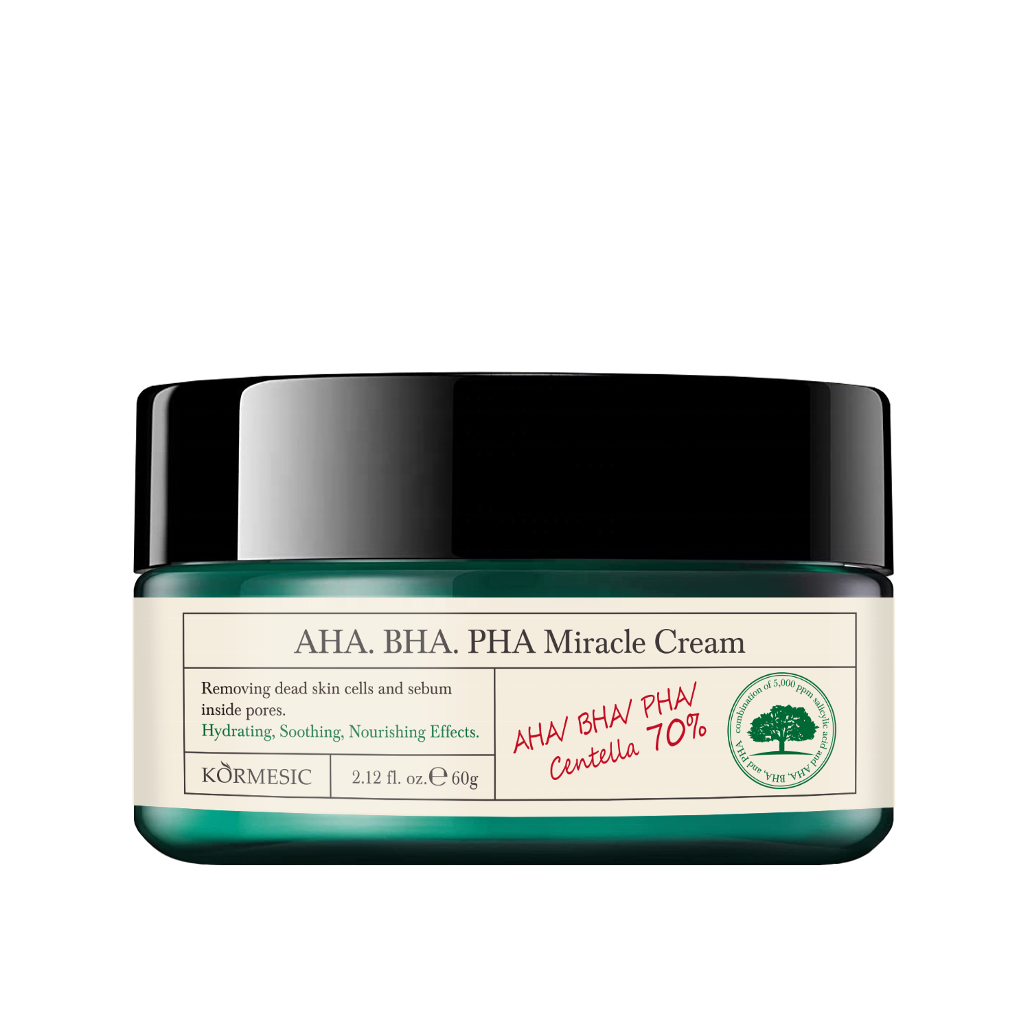 Private Label KORMESIC AHA BHA PHA MIRACLE CREAM Removing Dead Skin Cells and Sebum Inside Pores