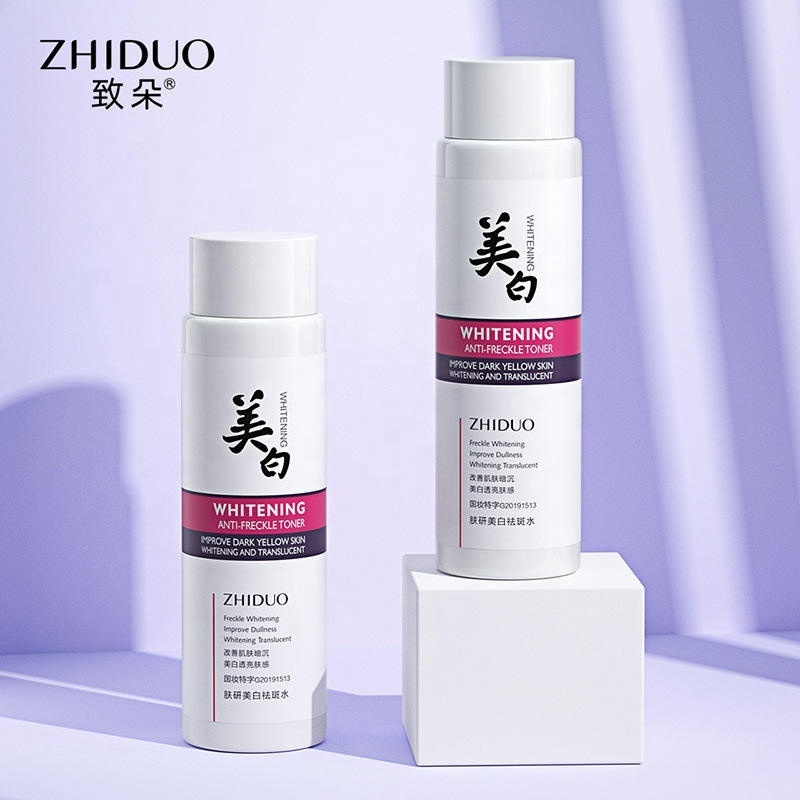 OEM Private label ZHIDUO Spot Removal Water  Freckle Whitening improve dullness Light Spots LiftIng Skin Face Toner