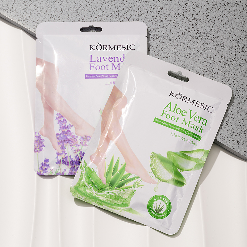 KORMESIC Custom private label natural organic lavender foot peel mask peeling nourishing exfoliating foot mask