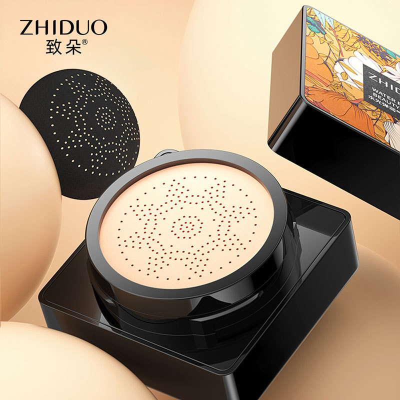 ZHIDUO Wholesale Custom Private Label natural Ivory White mushroom head Air cushion BB CC beauty cream Face Makeup Foundation