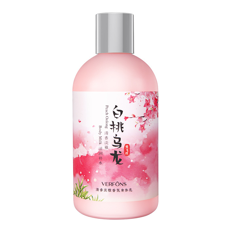 VERFONS white peach oolong elegant fragrance body milk moisturize and whitening body cream ODM/OEM