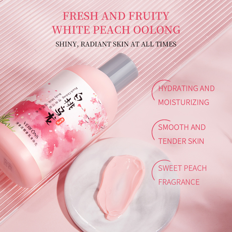 VERFONS white peach oolong elegant fragrance body milk moisturize and whitening body cream ODM/OEM