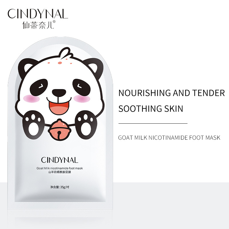 CINDYNAL goat milk nicotinamide foot mask callus removal and exfoliating foot moisturizing tender skin care