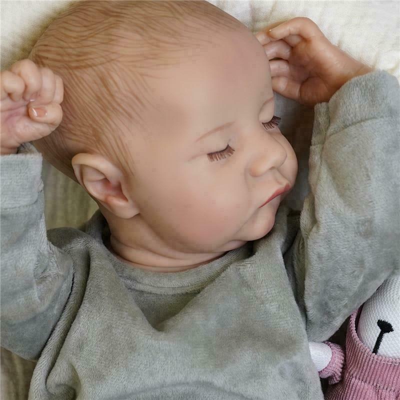 High Quality 18 Inch Soft Vinyl Silicon Baby Doll Realistic Reborn Painted Lifelike Baby Doll for Sale