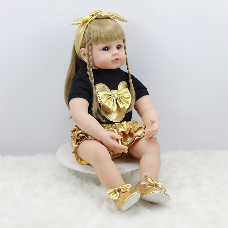 New Arrival Christmas Gift 24 Inch Real Baby Doll Realistic Silicone Vinyl Newborn Dolls for Children