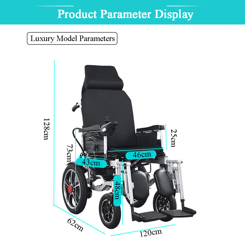 Most Popular Factory Ramp Standing Foldable Reclining Electric Wheelchair For Disabled Motorized Wheel Chair