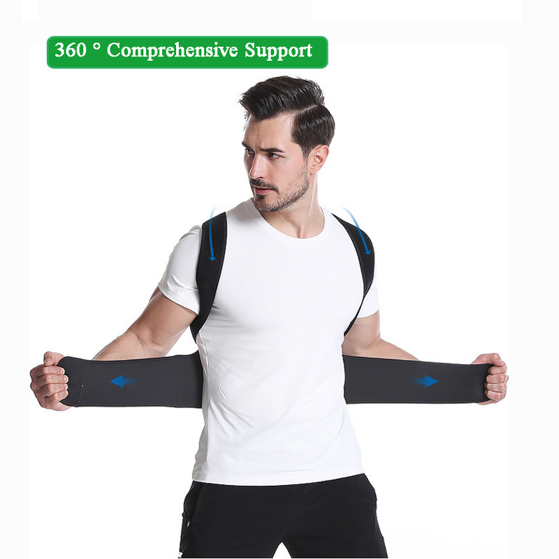 Men's Back Posture Corrector Back Braces Belts Lumbar Support Strap Posture Corset Adjustable Back Straightener