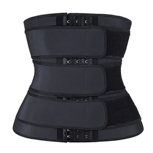 Wholesale OEM ODM Waist Trainer Belt Band Zip Three Dual Straps Stock Lumbar Support Girdle for Men And Women