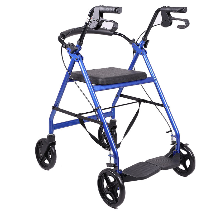 High Quality Medical Aluminium Durable Forearm Adjustable Upright Adult Rollator Walker For Elderly