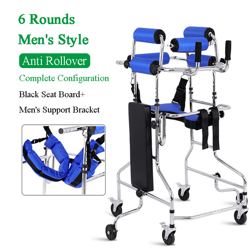 Home Walker Machine Adult Assistive Device Hemiplegic Walker 6 Wheel Walkers Rollator Stroller for Elderly