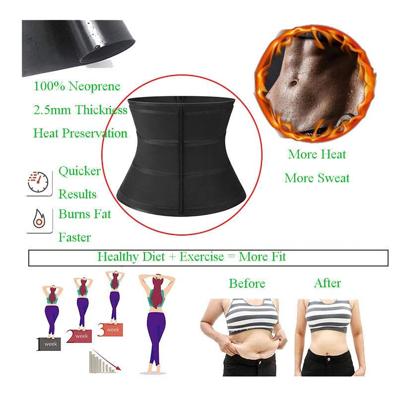 Wholesale OEM ODM Waist Trainer Belt Band Zip Three Dual Straps Stock Lumbar Support Girdle for Men And Women