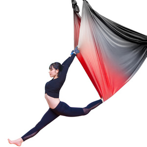 Custom Two-color Gradient Multicolor1M 4M 5M 6M 7M Aerial Silks Antigravity Yoga Hammock Flying Yoga Swing