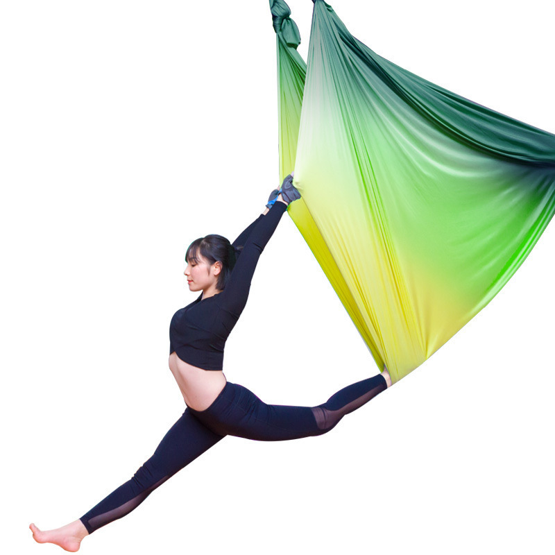 Custom Two-color Gradient Multicolor1M 4M 5M 6M 7M Aerial Silks Antigravity Yoga Hammock Flying Yoga Swing