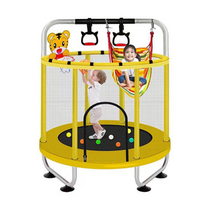 Indoor Playground Trampoline Round Jumping Mat Recreational Birthday Gifts for Children Small Trampoline for Kids with Net