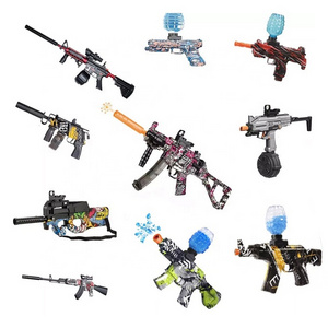 Electric gel bullet water beads toy gun M416 AKM-47 shooting game splatter ball gel ball blaster guns set