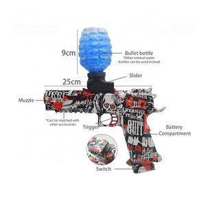 Mini outdoor activites shooting game electric toy G lock splatter bullet blaster ball water gel gun pistol