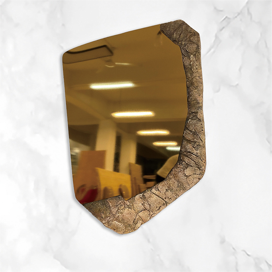 Creative design of modern abstract irregular shape metal plane mirror hotel wall decoration