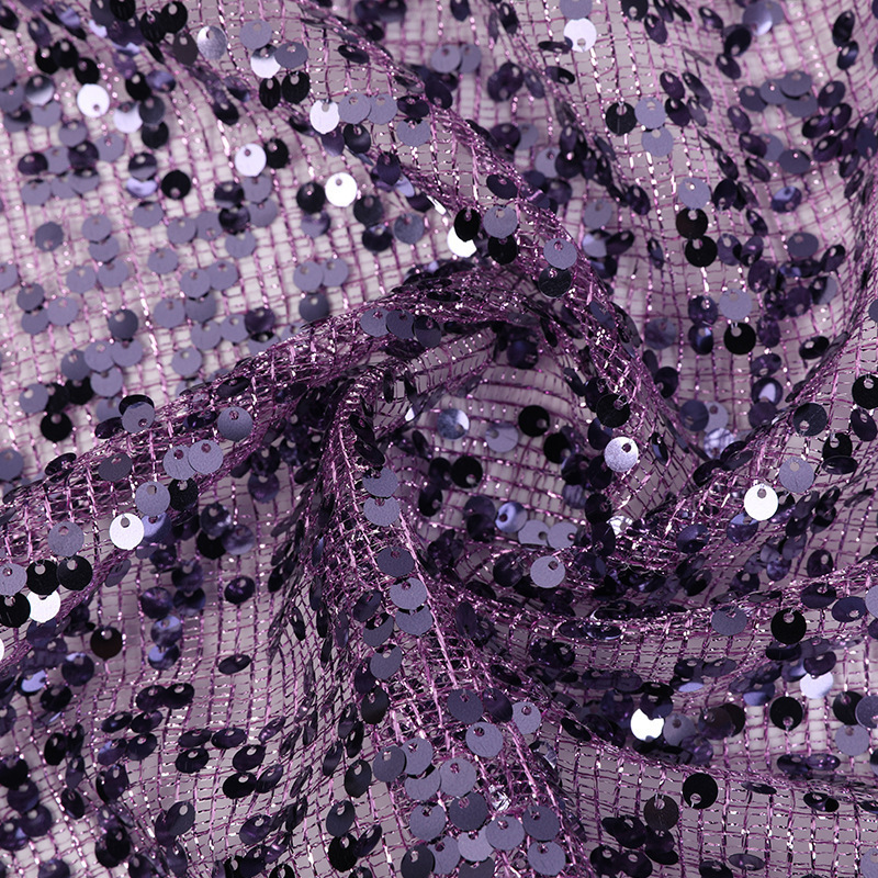 150D polyester silk sequin lace embroidery fabric manufacturers supply sequin embroidery fabric