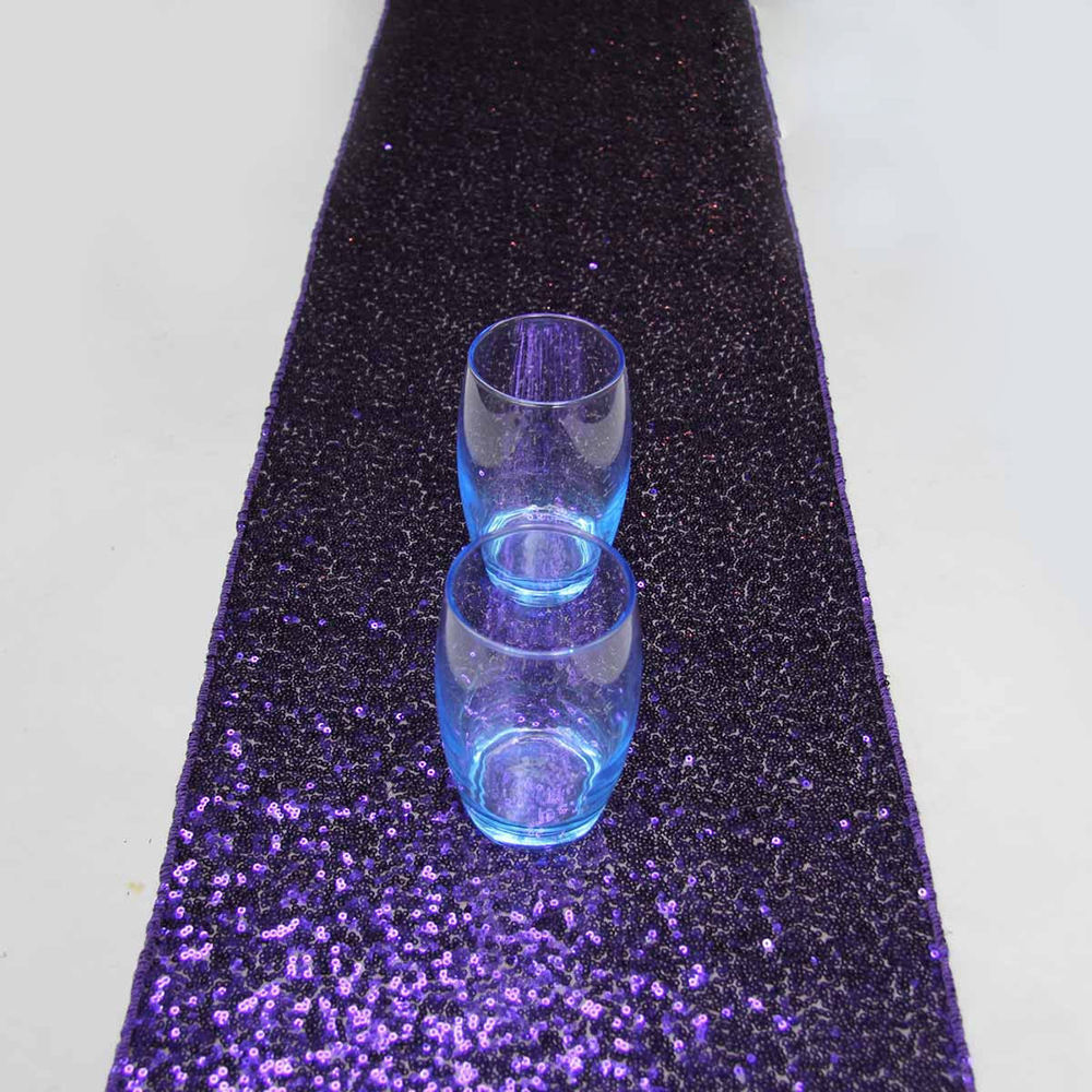 Wholesale Party Wedding Event Decorations Glitter 12 x 108 Inch Silver Sequin Table Runner