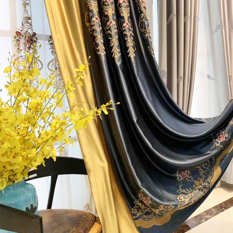 Luxury European-style curtains, living room curtain cloth, shading finished products custom home room curtains