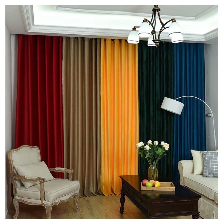 Curtain Living Room Luxury Fabric Linen For Simple Design Decoration Eyelet Ring Continuous Turkish New 100% Polyester