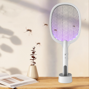 Customize rechargeable anti mosquito zapper 1200mah electric bat for mosquito swatter 2-in-1 electric mosquito killer racket