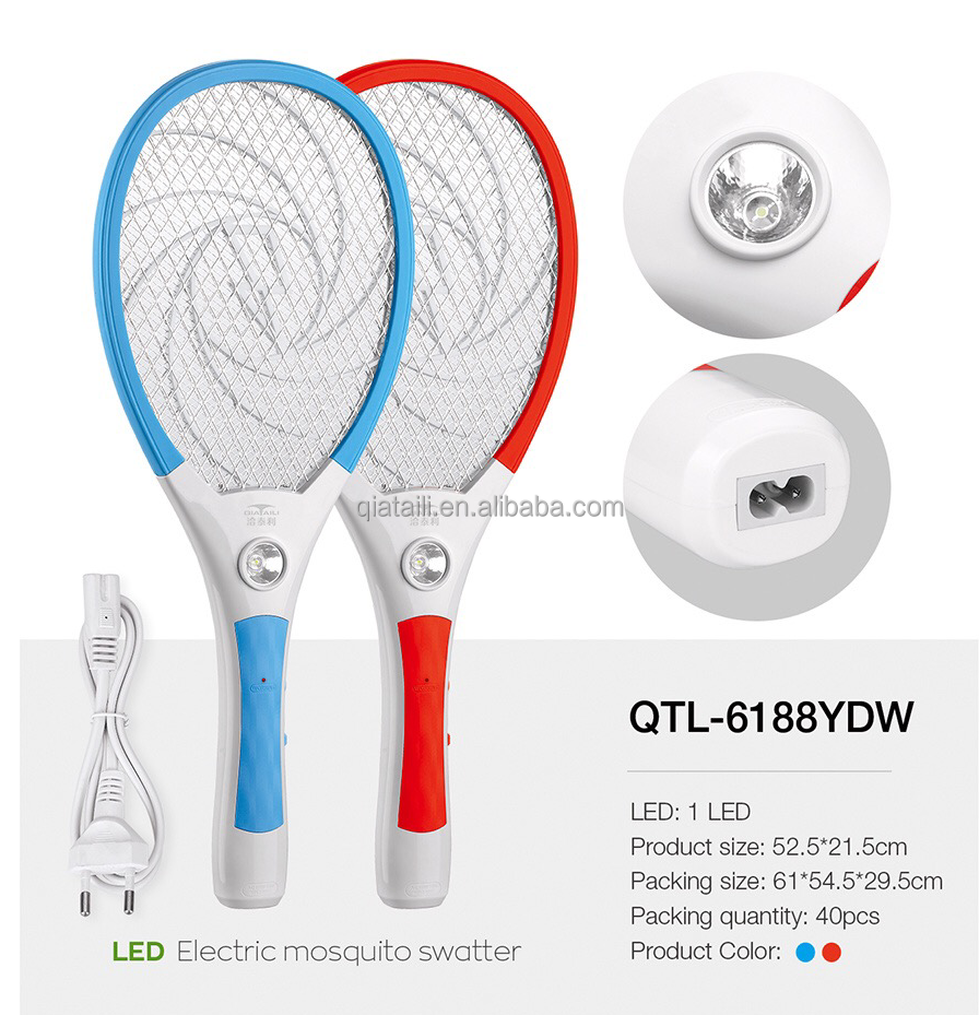 Customize with LED Light Electric Fly Swatter Insect Catcher Mosquito Killer Rechargeable