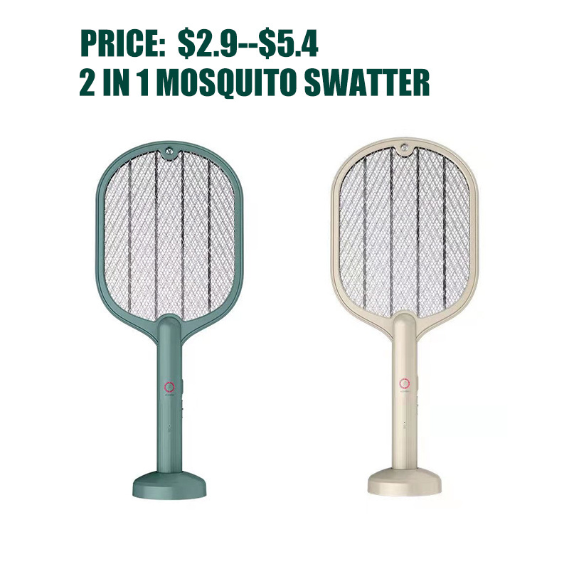 New Product Lamp Kills Mosquitoes Electric 2 in 1 Anti Mosquito Swatter USB Rechargeable Mosquito Bat 2022