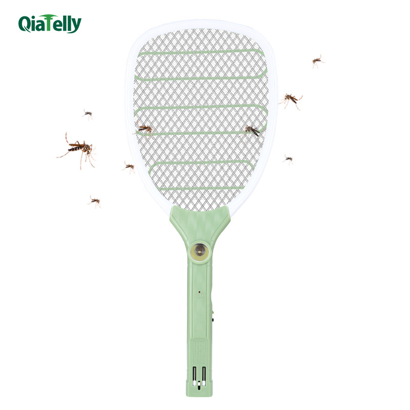 Portable Rechargeable Electric Mosquito Swatter Racket  files killer tarp  Fly Bug Zapper Pest Control with LED