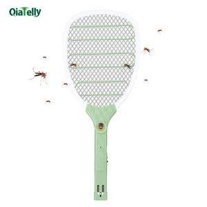 Portable Rechargeable Electric Mosquito Swatter Racket  files killer tarp  Fly Bug Zapper Pest Control with LED