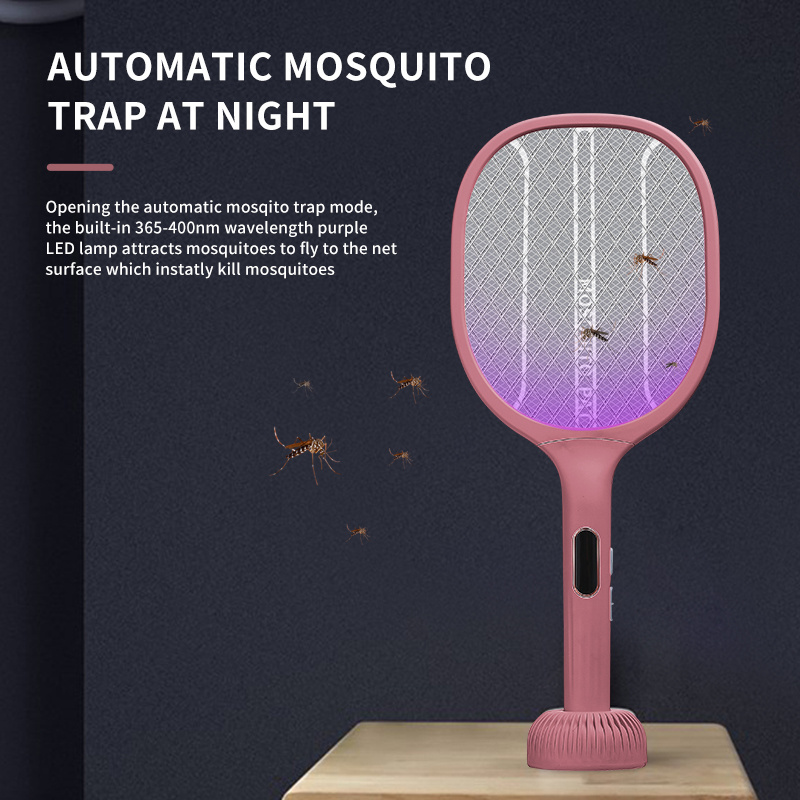 2022 New 2 in 1Electric Mosquito Bug Swatter files killer trap Automatic Catcher Fly Killer Lamp Bug Zapper with Light